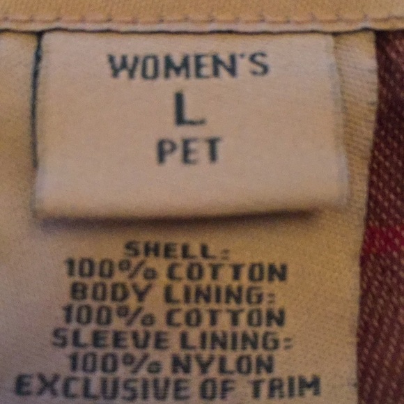 L.L. Bean army green100%cotton brown corduroy trim - Picture 5 of 8